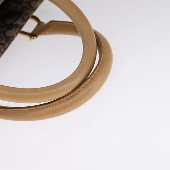 DIOR Trotter Canvas Hand Bag Brown Gold - Picture 7 of 12